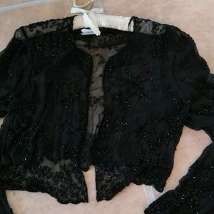 Marina sheer/ beaded jacket